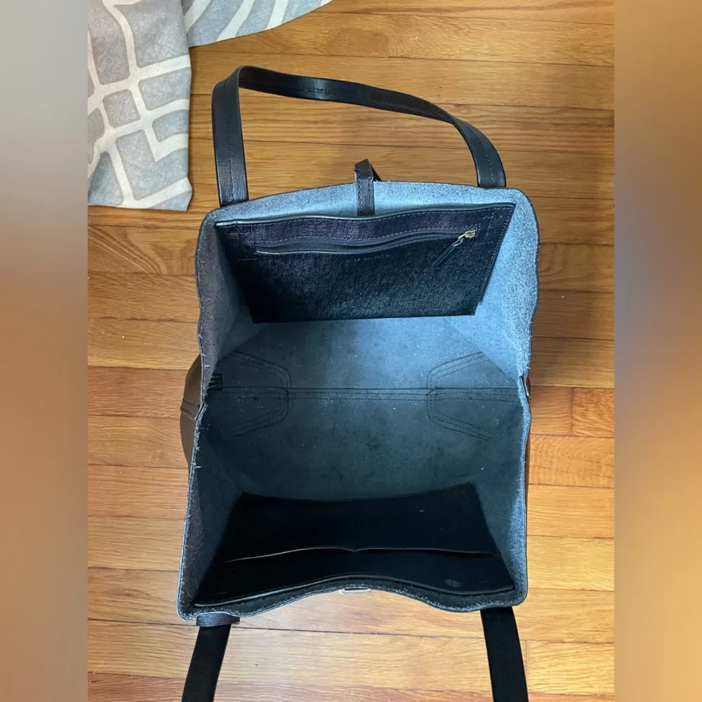 Vince Camuto Black Leather Tote Bag - Picture 7 of 10